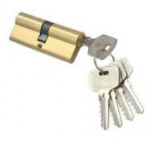 Цилиндр N-60 Domax  (ключ-ключ) Матовое золото