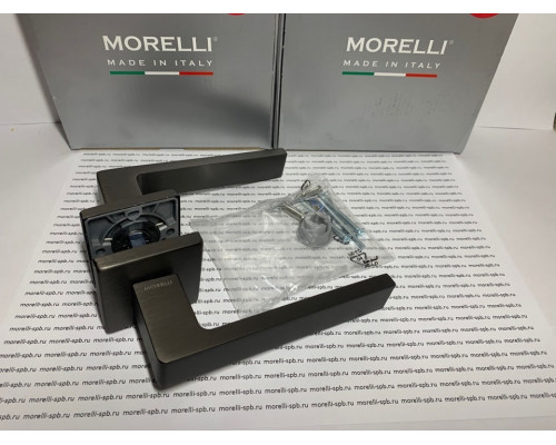 Дверные ручки Morelli Luxury HORIZONT-SQ ANT Цвет - Антрацит