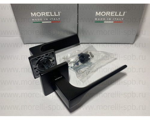 Дверные ручки Morelli Luxury FIORD-SQ NERO Цвет - Черный