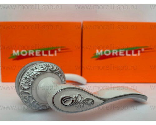 Дверные ручки Morelli "CATHERINE" MH-36-CLP W/PC Цвет - Белый/хром
