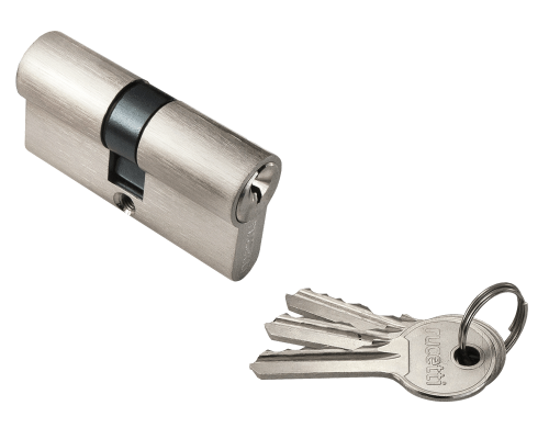 Ключевой цилиндр Rucetti ключ/ключ (60 мм) R60C SN Цвет - Белый никель