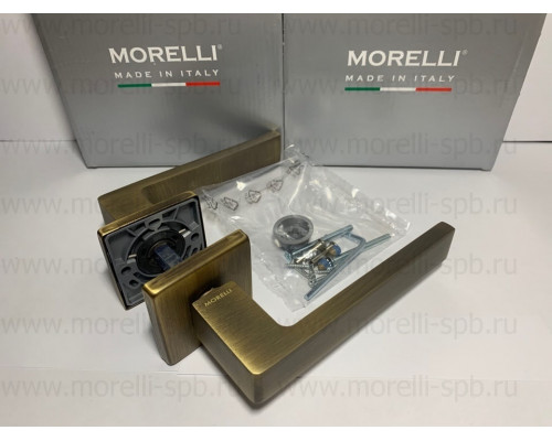 Дверные ручки Morelli Luxury HORIZONT-SQ CAFFE Цвет - Кофе