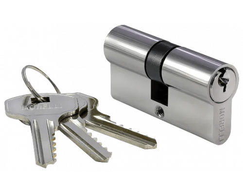 Ключевой цилиндр MORELLI ключ/ключ (50 мм) 50C PC Цвет - Хром