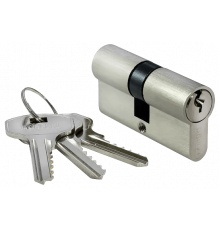 Ключевой цилиндр MORELLI ключ/ключ (60 мм) 60C SN Цвет - Белый никель