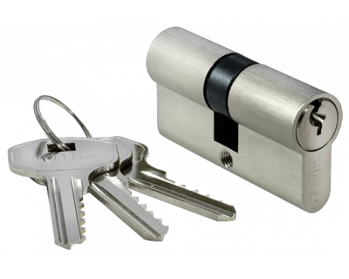 Ключевой цилиндр MORELLI ключ/ключ (60 мм) 60C SN Цвет - Белый никель