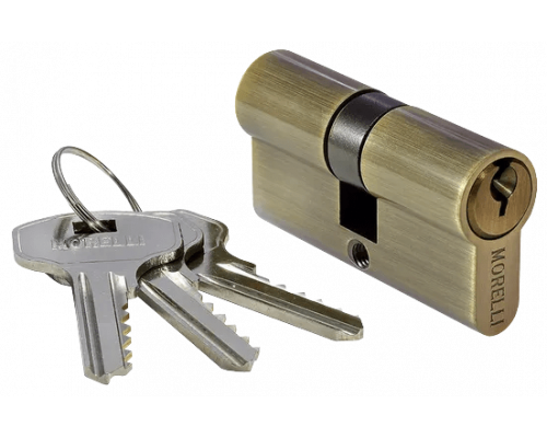 Ключевой цилиндр MORELLI ключ/ключ (70 мм) 70C AB Цвет - Античная бронза