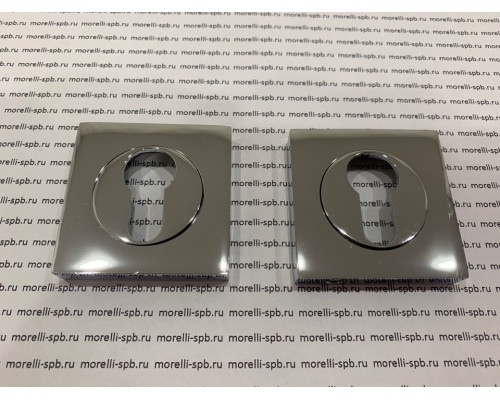 Накладки на евроцилиндр Morelli IH-KH-S PC, цвет - хром