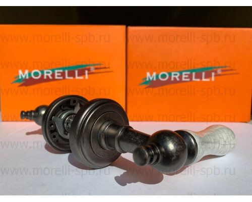 Дверные ручки Morelli "MART" MH-42-CLASSIC OMS/GR Цвет - Старое античное серебро/серый