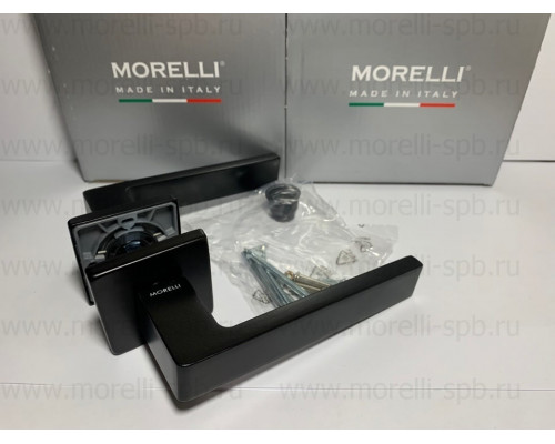 Дверные ручки Morelli Luxury HORIZONT-SQ NERO Цвет - Чёрный