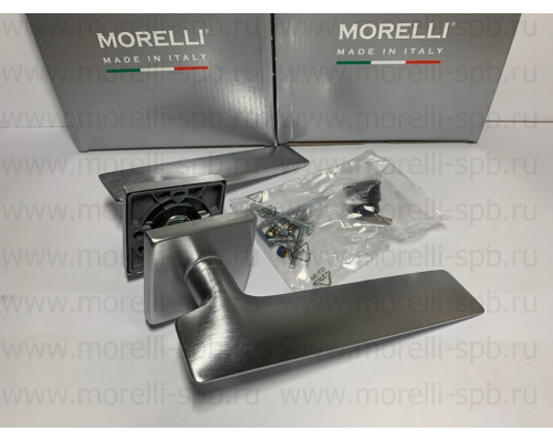 Дверные ручки Morelli Luxury GALACTIC-SQ CSA Цвет - Матовый хром