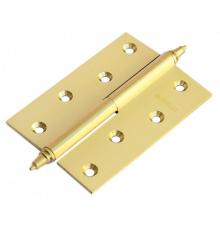 Петля MORELLI латунная разъёмная  с короной MB 100X70X3 SG L C Цвет - Матовое золото