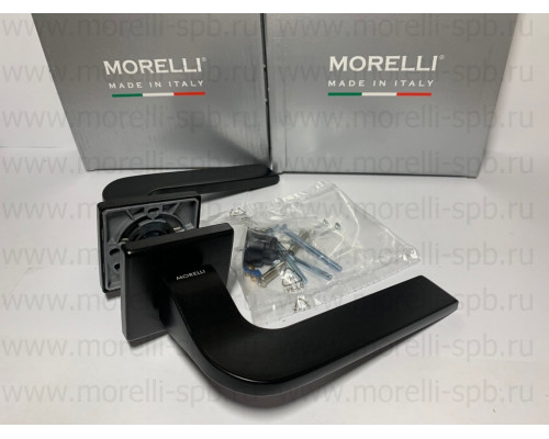 Дверные ручки Morelli Luxury SPUTNIK-SQ NERO Цвет - Черный