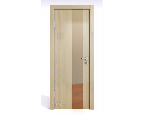 Дверь межкомнатная DO-504 Анегри светлый/зеркало Бронза