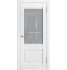 Межкомнатные двери U-52 (винил, белый, стекло светлое)