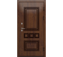 Металлические двери Аура - ФЛ-659 (12мм, nussbaum+черная патина винорит)