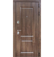 Металлические двери Luxor - 22 - ФЛ-659 (12мм, nussbaum+черная патина винорит)