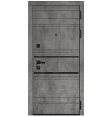 Металлические двери Luxor - 43 - ФЛ-659 (12мм, nussbaum+черная патина винорит)