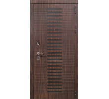 Металлическая дверь Luxor - 33 - ФЛ-659 (12мм, nussbaum+черная патина винорит)
