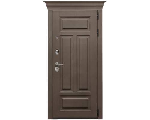 Металлические двери Luxor - 40 - Д-19 (16мм, Грецкий орех + черная патина винорит)